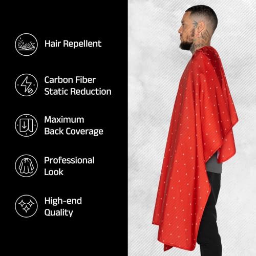Barber Strong The Barber Cape Haircut Cover for Men, Hair Repelling and Static-Reducing Material, Water Resistant Fabric - Image 4