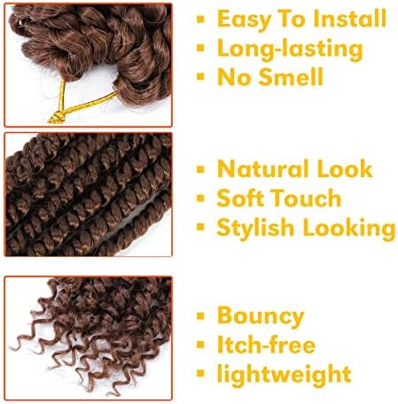 Passion Twist Hair 10 Inch 9Packs Passion Twist Crochet Hair for Black Women Pre twisted Crochet Passion Twist Hair With Curly Ends 30# - Image 3