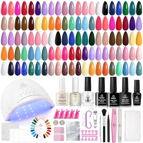 Beetles 69 Pcs Gel Nail Polish Kit with U V Light - 35 Color Gel Polish Kit by beetlesGelPolish