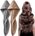 YFONG 2 Pack Large Microfiber Hair Towel Wrap for Women, Quick Dry Turban by YFONG