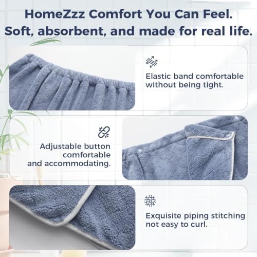 Oversized Bath Towel Wrap for Women with Plus Size Hair Dry Towel Set - Image 5