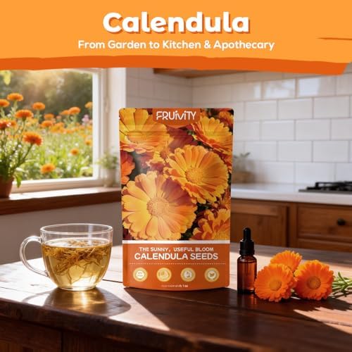 Calendula Seeds 1 oz (Over 3,500+ Seeds) – Heirloom Calendula Seeds for Planting, Easy to Grow, Attracts Pollinators Butterflies & Bees, Ideal for Borders, Containers & Cottage Gardens - Image 2