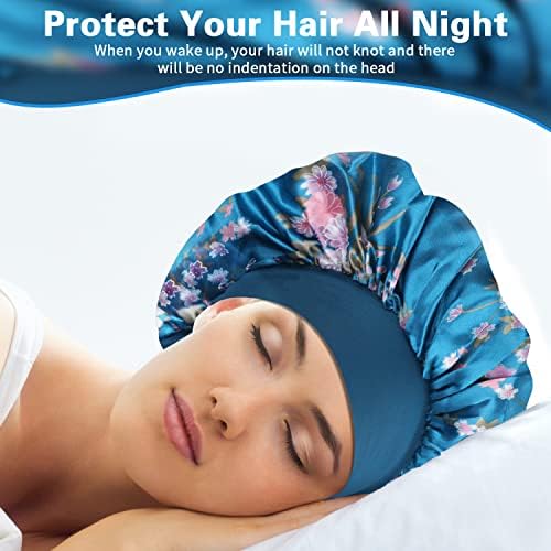 ROYBENS 4PCS Bonnets for Women for Curly Hair, Satin Bonnet for Sleeping - Image 6
