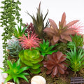 16 Pcs Artificial Succulents Plants Faux Plastic Succulents Assortment in Green & Colorful Tones for DIY Crafts, Floral Walls, Home, Garden, Office Decor, Party & Cake Decorations by Niuohoy
