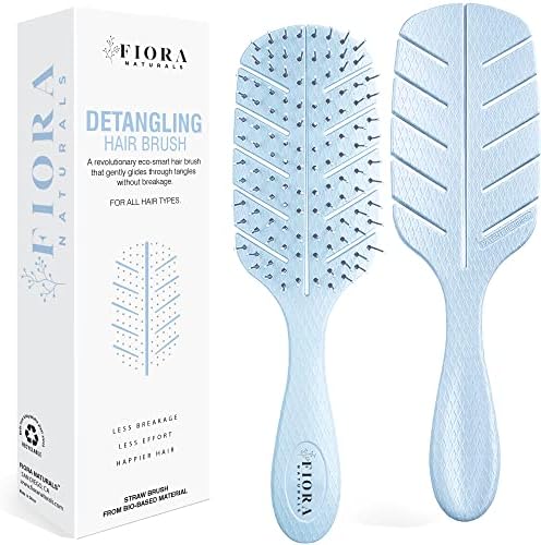 Fiora Naturals Detangler Brush for Wet and Dry Hair, Soft Detangling Brush by FioraNaturals