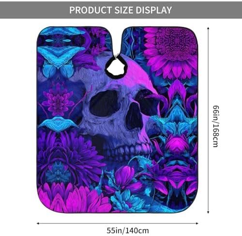 Skull Vintage Hair Cutting Barber Cape Hair Salon and Dyeing Styling Cloth for Women/Men - Image 4