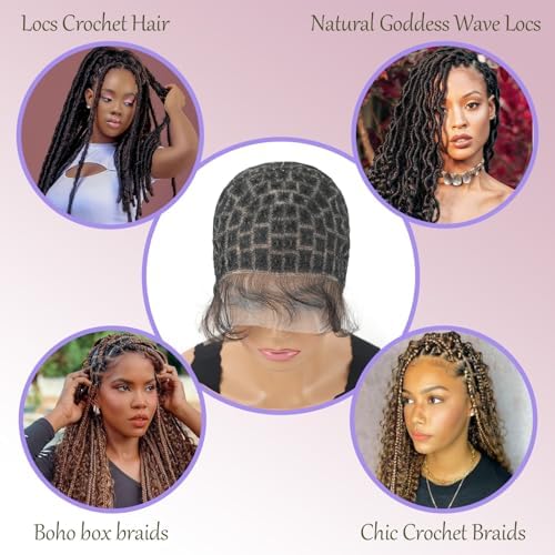 Braided Wigs Cap With Baby Hair Double Full Lace HD Wig Cap for Crochet Braids Wig Cap with Natural Knots Breathable Lace Wigs Caps for Making Wig Glueless Crochet Wig Caps (123knots) - Image 2