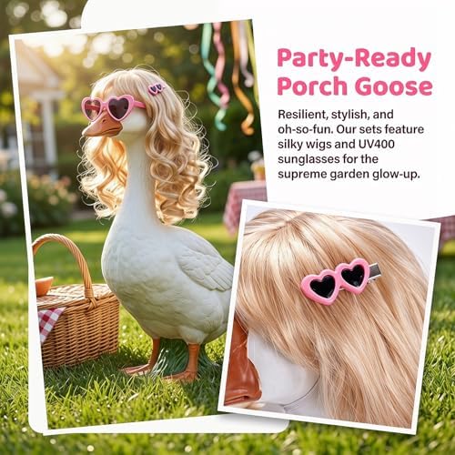 3 Styles Porch Goose Wig Set for 17/23 Inch Lawn Goose Statue - Image 5