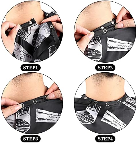 FEBSNOW 3 Pcs Professional Barber Cape for Adults,Hairdressing Salon Cape - Image 5