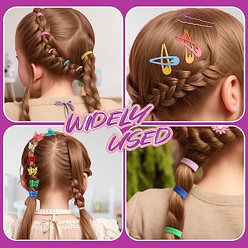 Teenitor Hair Accessories for Girls Colorful Hair Rubber Bands Hair Ties - Image 5
