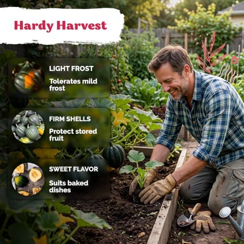 100 Table Queen Heirloom Acorn Squash Seeds, Cucurbita Pepo var. Turbinata - Image 4