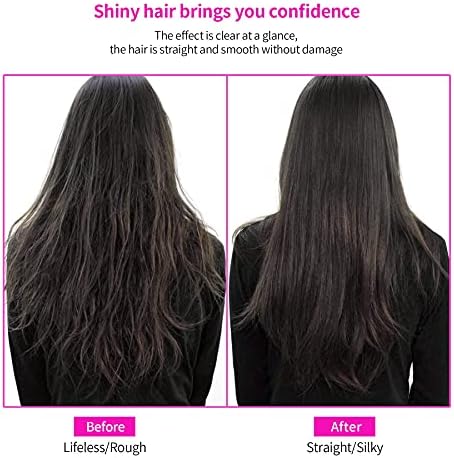 Hot Comb Hair Straightener Pressing Combs - Ceramic Electric Straightening Comb for Natural Black Beard Wigs Holiday Gift- Pink - Image 4