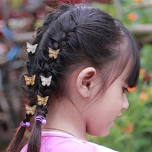 100 Pieces Assorted Color Butterfly Hair Clips, Beautiful Mini Butterfly Hair Clips Hair Accessories for Women and Girls (Gold, silver, copper) - Image 6