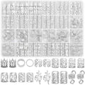 Lucomb 220 Pcs Silver Hair Jewelry for Braids, Loc Jewelry for Hairs Dreadlock, Hairs Charms for Women, Metal Braid Rings Cuffs Clips for Dreadlock Accessories Hair Braids Accessories Decorations by Lucomb