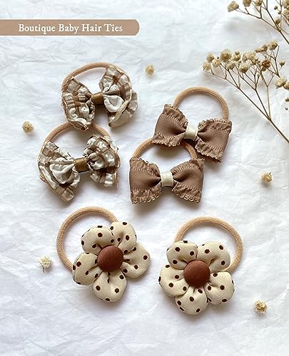 Cherssy Baby Girl Hair Ties with Flowers, 28pcs Toddler Hair Bow Ties - Image 3