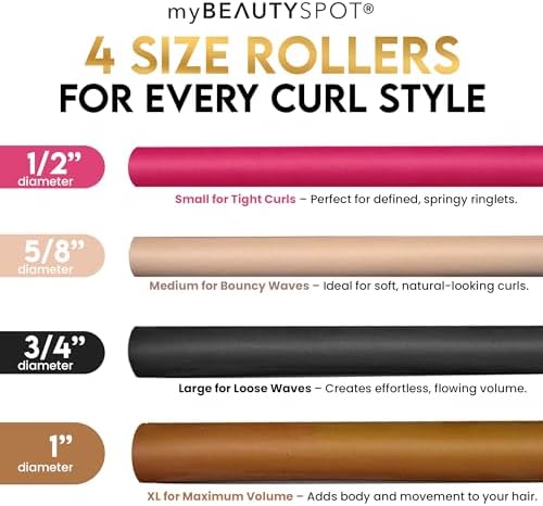 My Beauty Spot Flexi Rods, 18 Pc Foam Hair Rollers for Heatless Curls - Image 4
