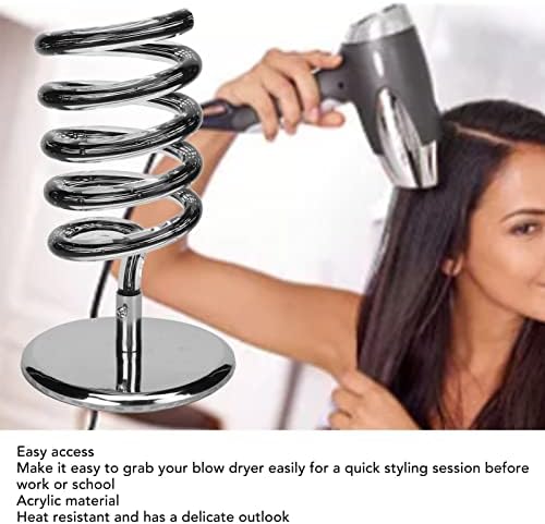 Spring Hair Blower Holder Dryer Hanging Rack Spiral Stand Styling Station Hair Dryer Stand Curling Iron Holder Brush Organizer Flat Blow Hands Free - Image 4