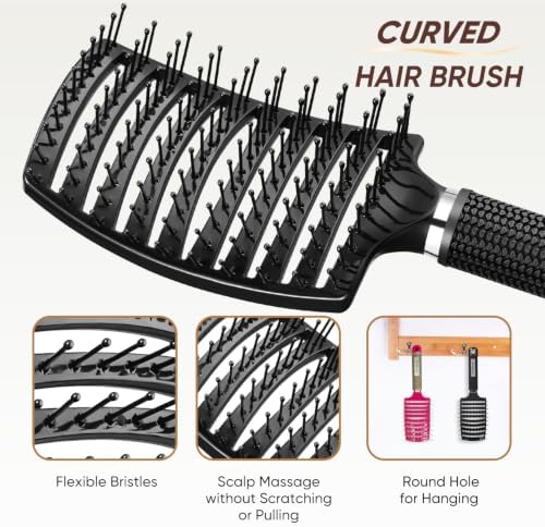 Hair Brush for Wet & Dry Hair, Detangler Brush for Women & Men - Image 2