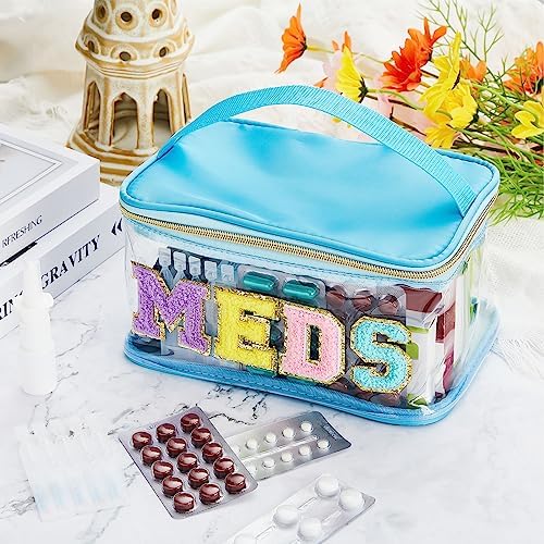 Geetery Meds Travel Bag Blue, Meds Chenille Letter Clear - Image 2