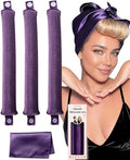 Classic Heatless Curls Overnight Rods No Heat Hair Curlers to Sleep Jumbo Foam Large Hair Rollers for Medium Long Hair Blowout Look, Heatless Flexible Curling Rod Set with Satin Wrap for Sleeping by RIFFIN