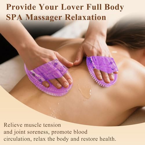 2Pcs Meridian Massage Brush, Upgrade Pro Meridian Brush for Belly - Purple - Image 5