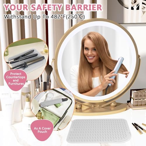 Larger Size Silicone Heat Resistant Mat for Hair Tools(12" x 9") - Image 2