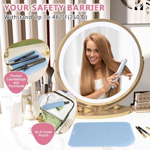 Larger Size Silicone Heat Resistant Mat for Hair Tools(12" x 9") - Image 2