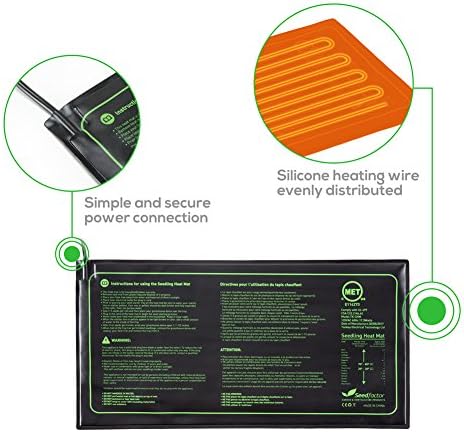 MET Certified 2 Pack Seedling Heat Mat, Seedfactor Waterproof Durable Germination Station Heat Mat, Warm Hydroponic Heating Pad for Indoor Home Gardening Seed Starter(10" X 20") - Image 6
