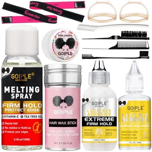 Hair Extension Adhesive Spray Kit - Lace Front Wig & Closure Glue, No Melt for Wigs & Extensions by WOZUTUNT