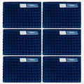 Luxury Organic Japanese Cotton Waffle Bath Towel | Thick, Absorbent, Quick Dry Bathroom Towels for Shower, Sauna, Onsen| Hotel & Spa Quality, Gift-Ready (Ocean Blue, Face Towel (6 Pack)) by KOSMU