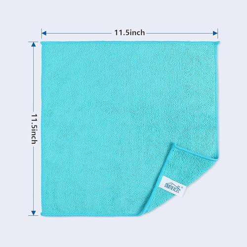HOMEXCEL Microfiber Cleaning Cloth, 5 Pack Cleaning Towels for Kitchen, Lint Free, Scratch-Free, Highly Absorbent, and Reusable Cleaning Rags for House, 11.5 X11.5 inch (Green/Blue/Yellow/Pink) - Image 2