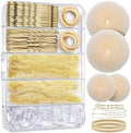 YGDZ 200PCS Hair Bun Maker Set, 4 Blonde Hair Donuts, 10 Hair Nets for Buns, 80 Bobby Pins Hair Pins for Women, Girls, Dance Competition Must Haves, Hair Accessories, Ballet Bun Kit, Blonde by YGDZ