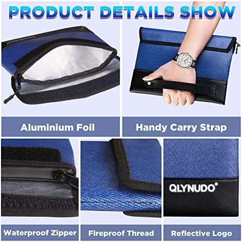 Small Fireproof Money Pouch for Cash with Zipper Bank Bag - Image 2