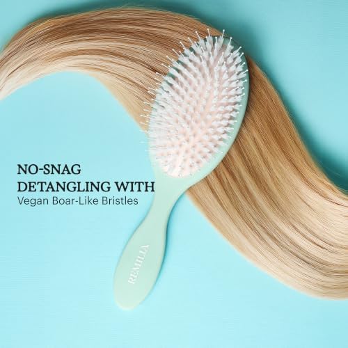 Smoothing Paddle Hair Brush for Frizz Control, Snag free Scalp Comfort - Image 2