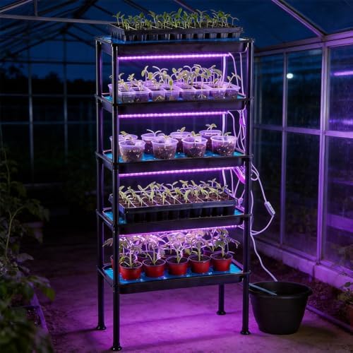RooTrimmer 5-Tier Hydroponics Growing System, Plant Stand with Grow Lights - Image 6