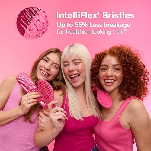 Wet Brush Detangling Hair Brush for Men, Black, Stimulates Scalp & Beard for Fuller Stronger Hair, Intelliflex Detangler Help Bristles Promote Growth & Protect from Breakage, Pain-Free (Pack of 2) - Image 2