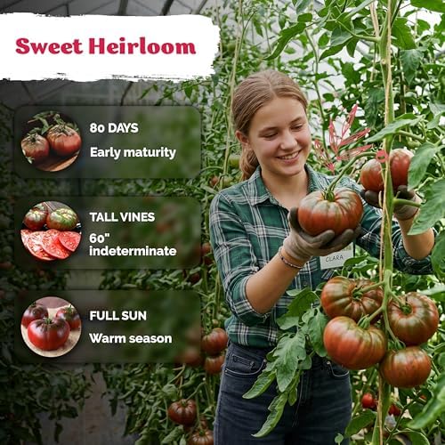 75 Cherokee Purple Tomato Heirloom Vegetable Seeds, Lycopersicon Esculentum - Image 4