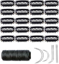 YANTAISIYU 20 Pieces 32mm U Shape Wig Clips Hairpieces Snap Clips, Black by YANTAISIYU