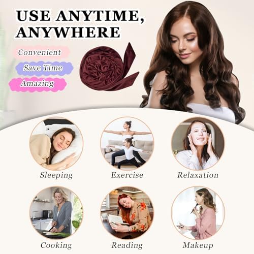 Gwabee Velvet Heatless Curls Overnight Hair Curlers to Sleep In - Image 6