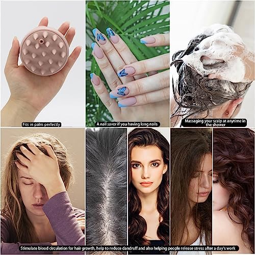 BTYMS Hair Scalp Scrubber Shampoo Brush with Dispenser, Silicone Scalp Massager Exfoliating Brush for Dandruff Removal - Image 7