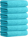 JML Microfiber Bath Towels with Hanging Loop, 30" x 60", 6 Pack by JML