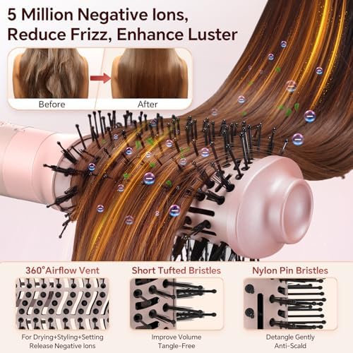 5 in 1 Hair Dryer Brush,110,000 RPM High-Speed Auto Wrap Curling Brush - Image 6