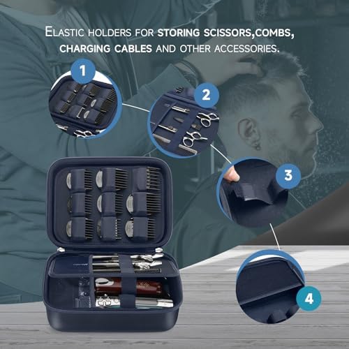 Hard Barber Accessories Case for Hair Clippers Mens Hair Cutting Barber - Image 3