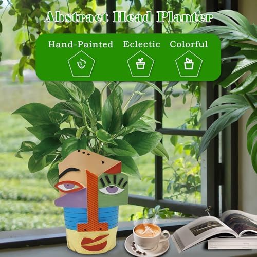 Midogaigai Abstract Face Planter Pots for Indoor Plants&Flowers Home Decor - Image 2