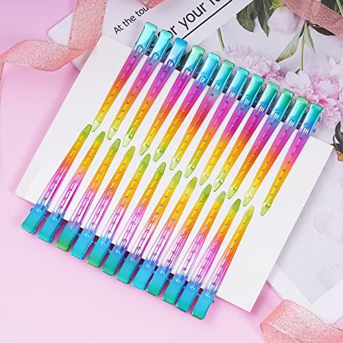 Bantoye 24 Packs Duck Bill Clips 3.35 Inch Metal Alligator Clip, Rainbow - Image 4