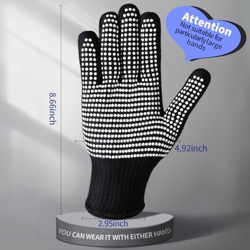Teenitor 2 Pcs Heat Resistant Gloves With Silicone Bumps, Heat Resistant Gloves For Sublimation, Heat Protection For Hair Styling White - Image 7