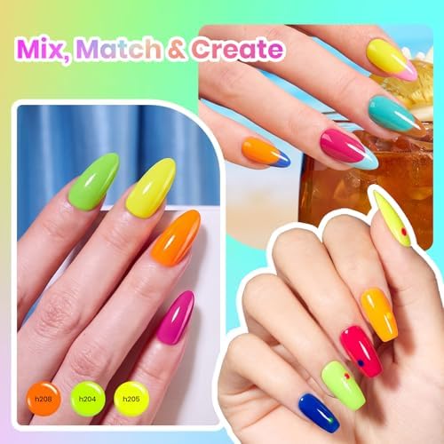 Beetles Neon Gel Polish Set, Neon Summer Collection, 25 Colors - Image 4