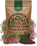Organo Republic Radish Sprouting & Microgreens Seeds - Non-GMO, Heirloom Sprout Seeds Kit, 1lb Resealable Bag for & Growing Microgreens in Soil, Coconut Coir, Aerogarden & Hydroponic System. by OrganoRepublic