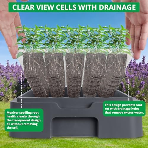 Sondiko Seed Starter Tray with Grow Light, Heated Seed Starter Kit - Image 5