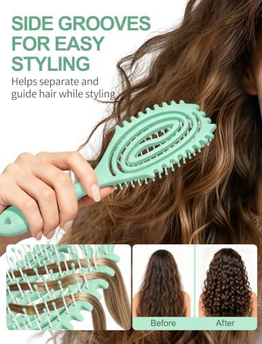 HIPPIH 2 Pack Hair Brush - Wet Dry Detangler Brush, Hair Brushes for Women - Image 4